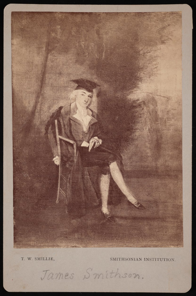 Portret van James Smithson 1765-1829, 1786 gefotografeerd in de jaren 1870 door Thomas William Smillie