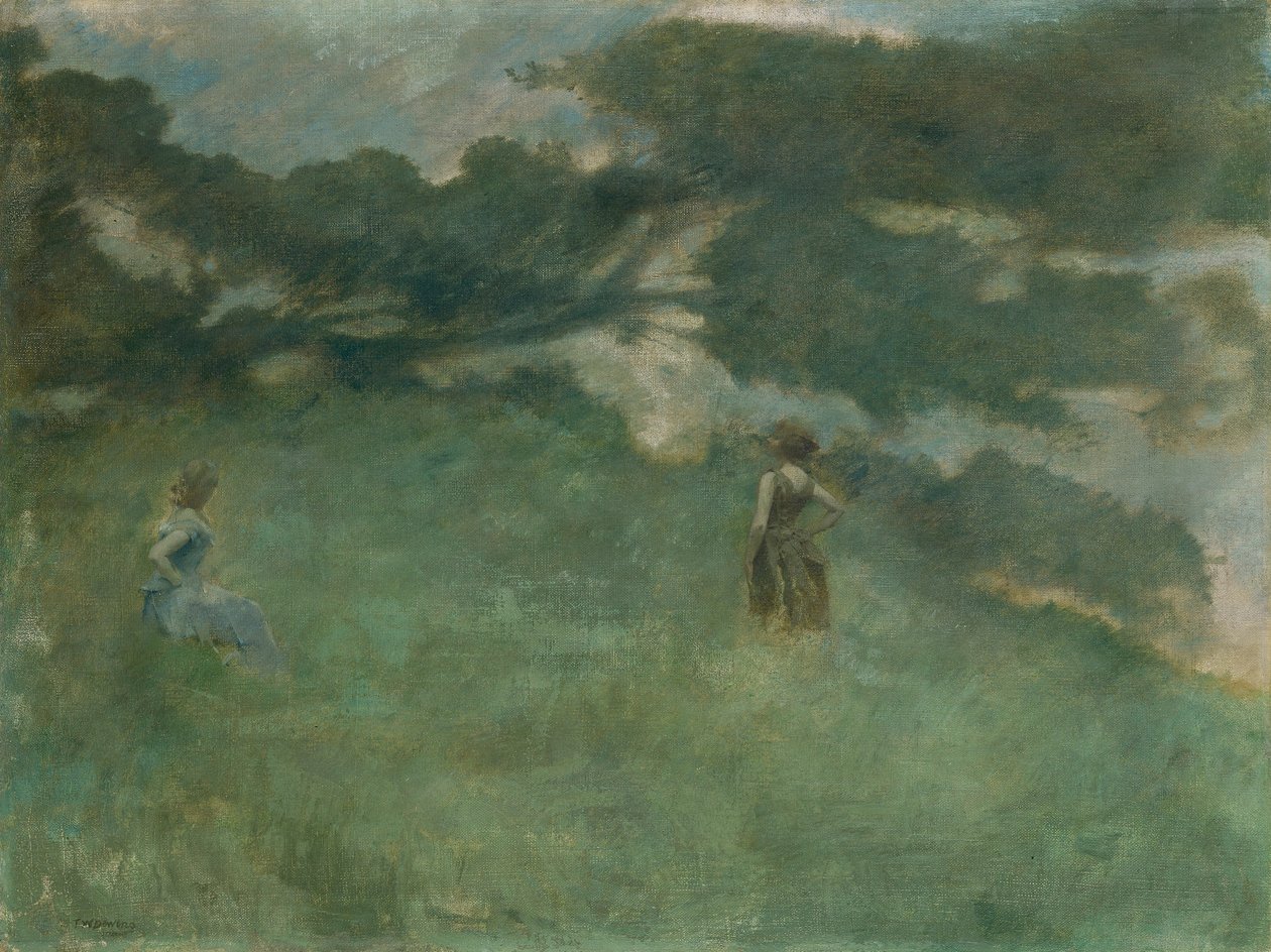 De heremietlijster door Thomas Wilmer Dewing