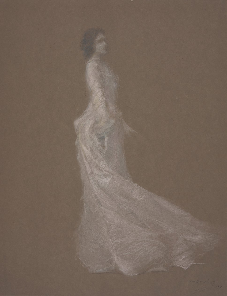 De Roze Jurk door Thomas Wilmer Dewing