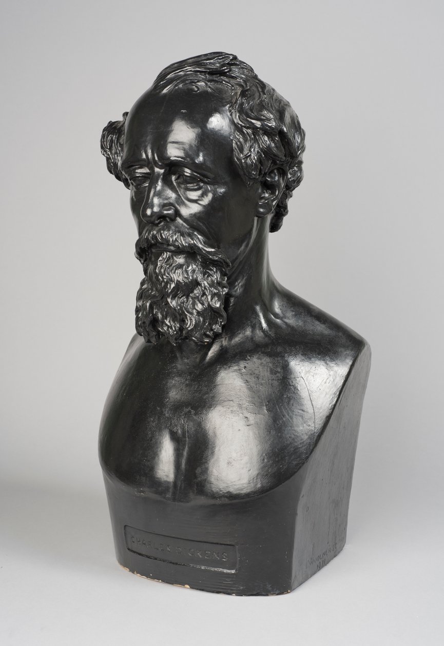 Kopie van een buste van Charles Dickens door Thomas Woolner