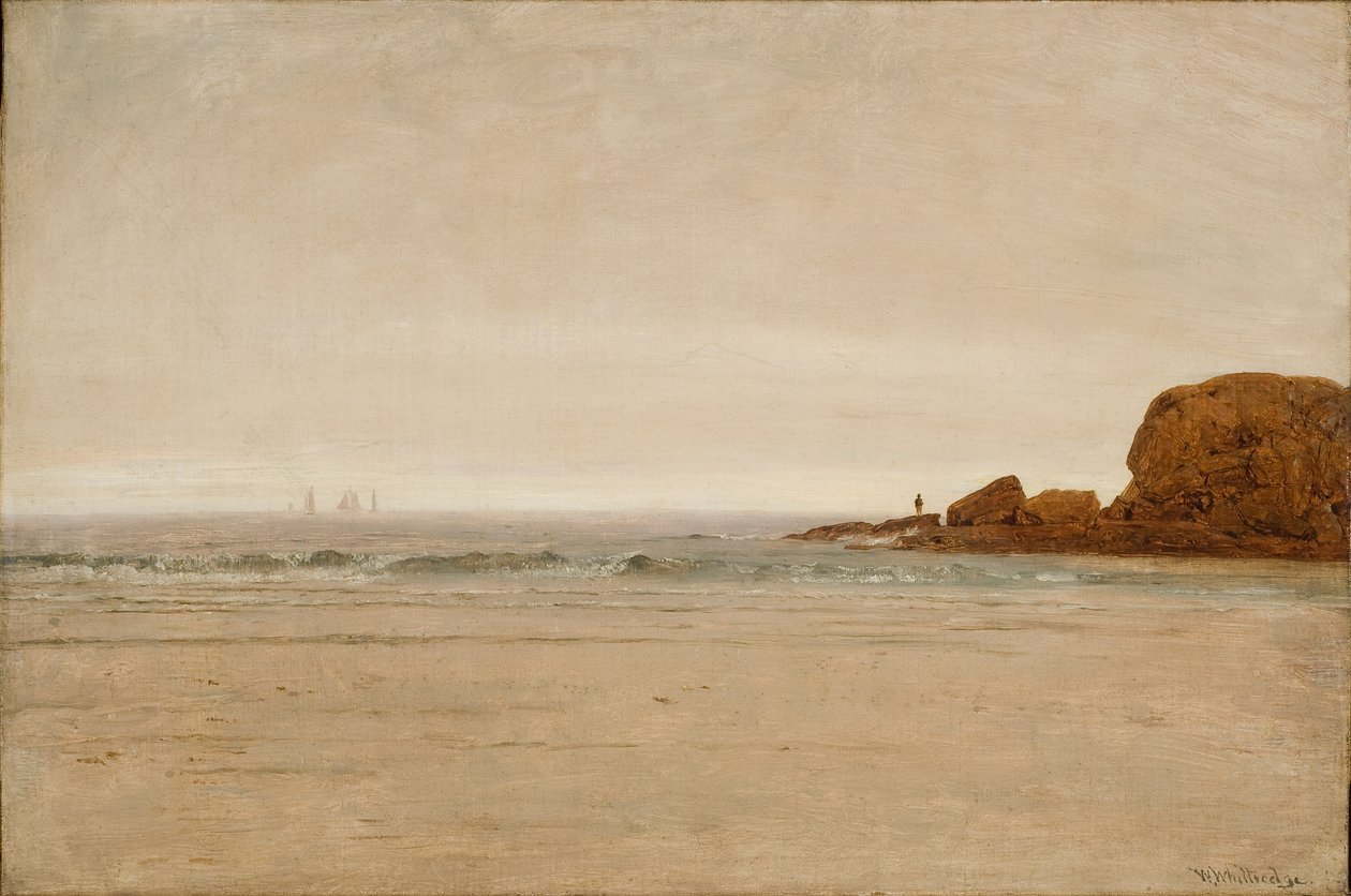 Strand en rotsen 1870 door Thomas Worthington Whittredge