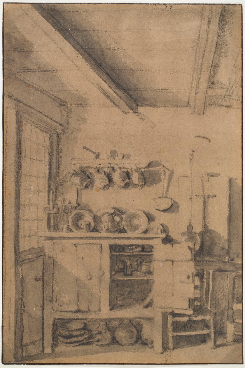 Keukeninterieur door Thomas Wyck