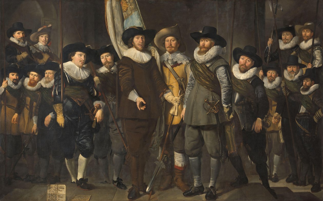 Officieren en andere schutters van het IIIe district van Amsterdam, onder bevel van kapitein Allaert Cloeck en luitenant Lucas Jacobsz Rotgans door Thomas de Keyser