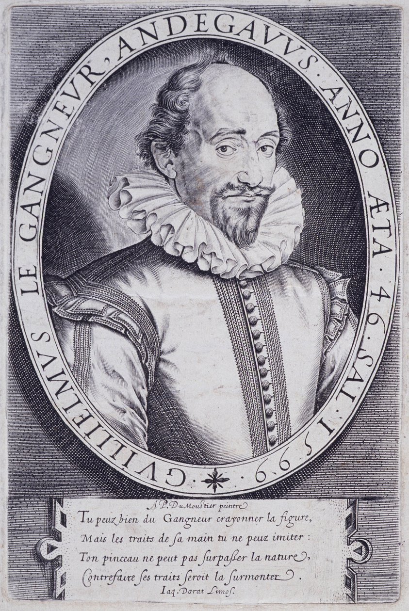 Portret van Guillaume Le Gangneur (1553-1624), secretaris van de kamer van de koning van Frankrijk door Thomas de Leu