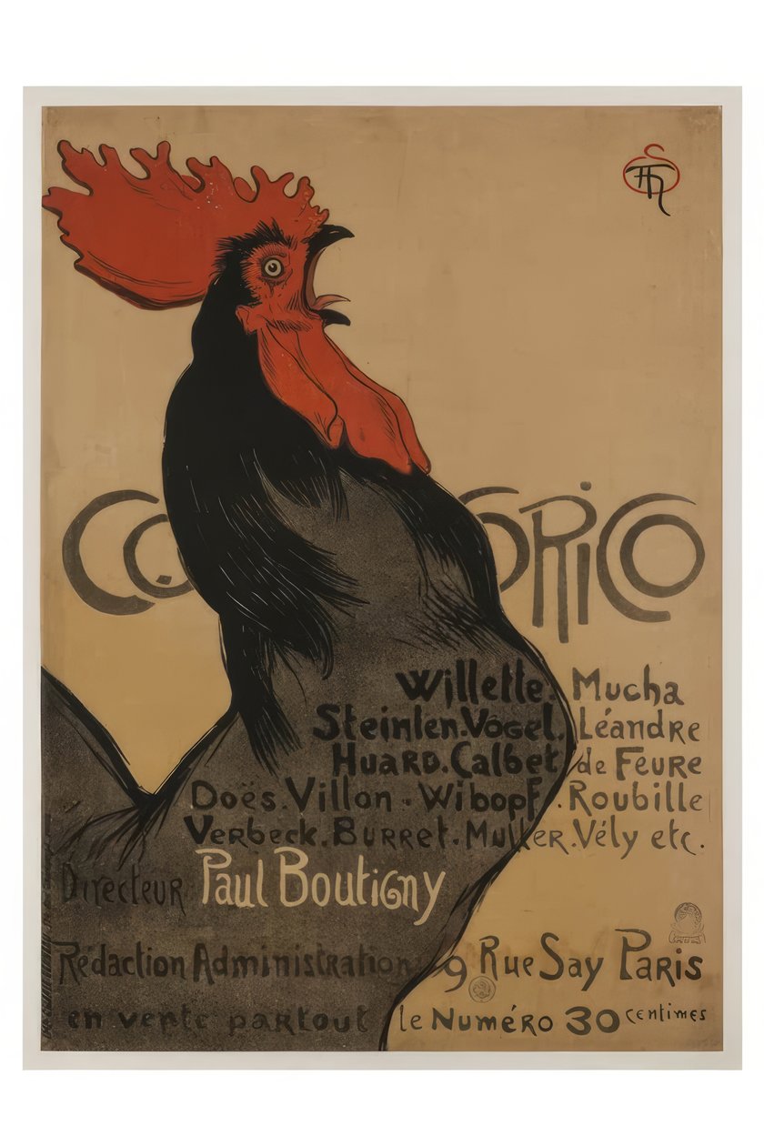 Cocorico door Théophile-Alexandre Steinlen