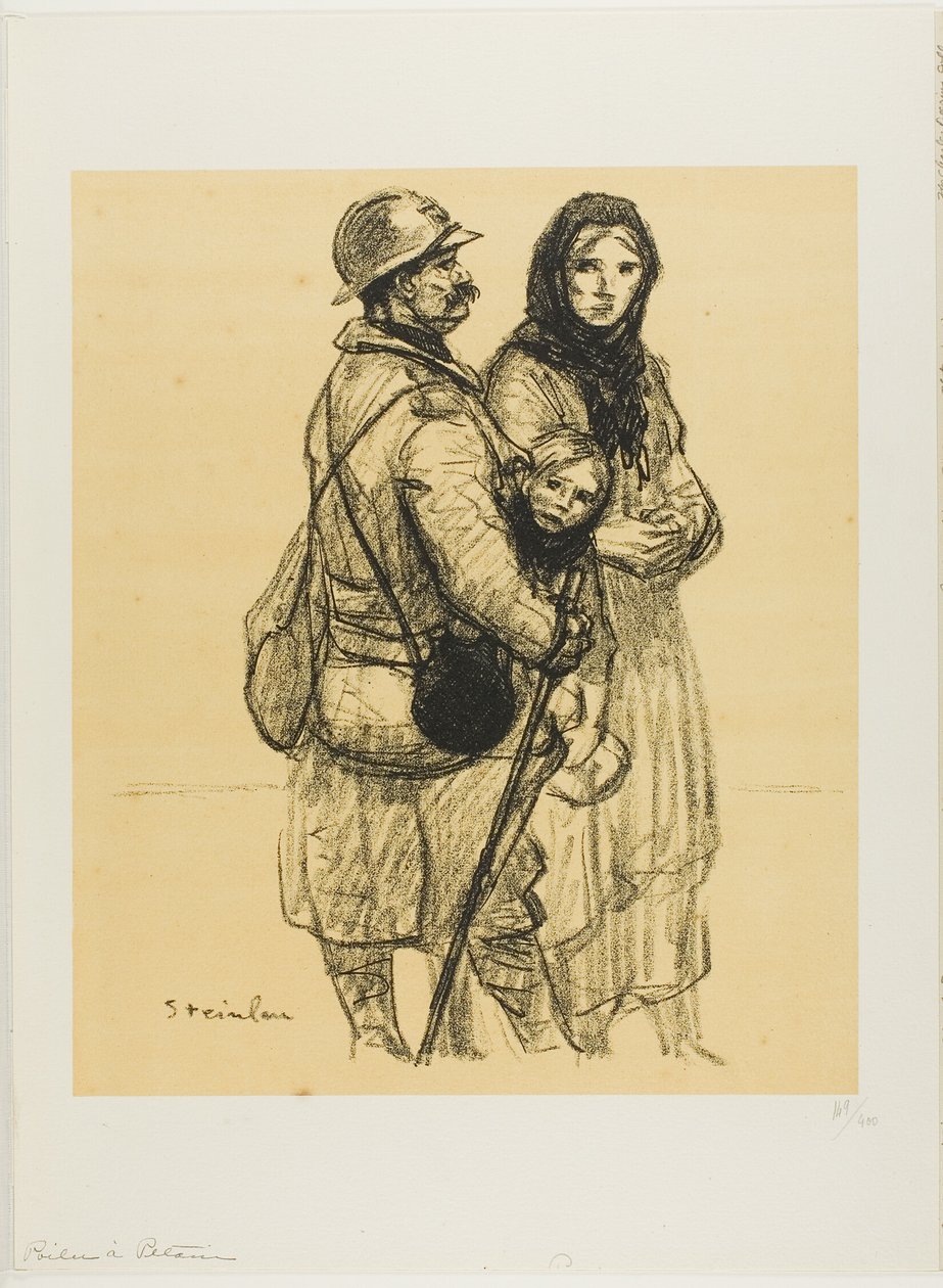 Een soldaat voor Pétain door Théophile Alexandre Pierre Steinlen