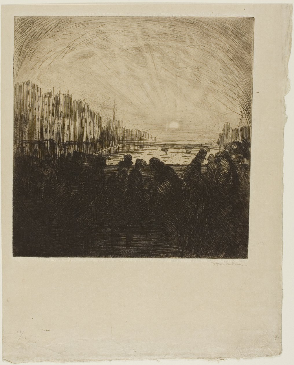 Effect van de ondergaande zon door Théophile Alexandre Pierre Steinlen