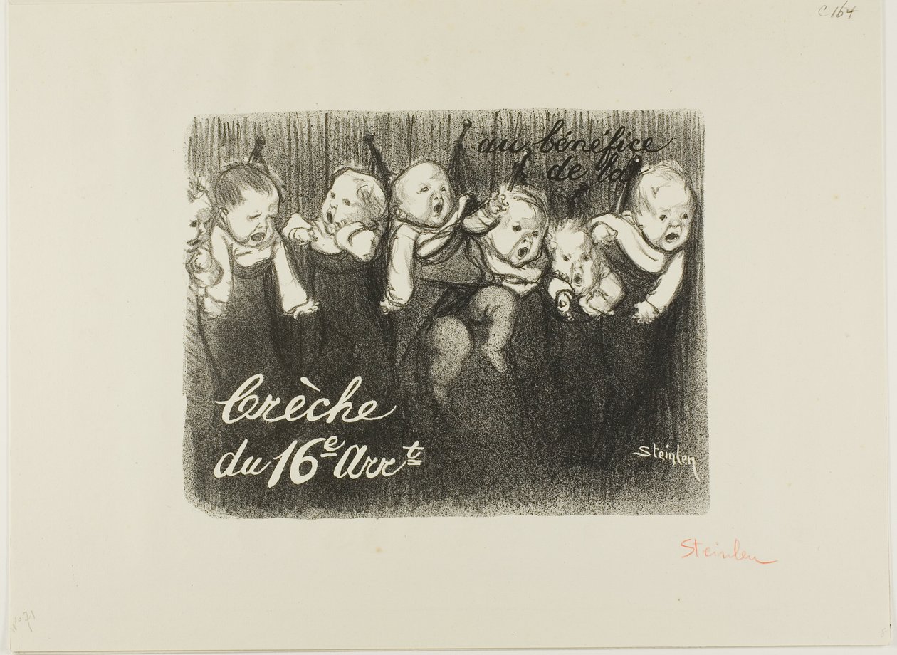 Ten voordele van de kwekerij van het 16e arrondissement door Théophile Alexandre Pierre Steinlen