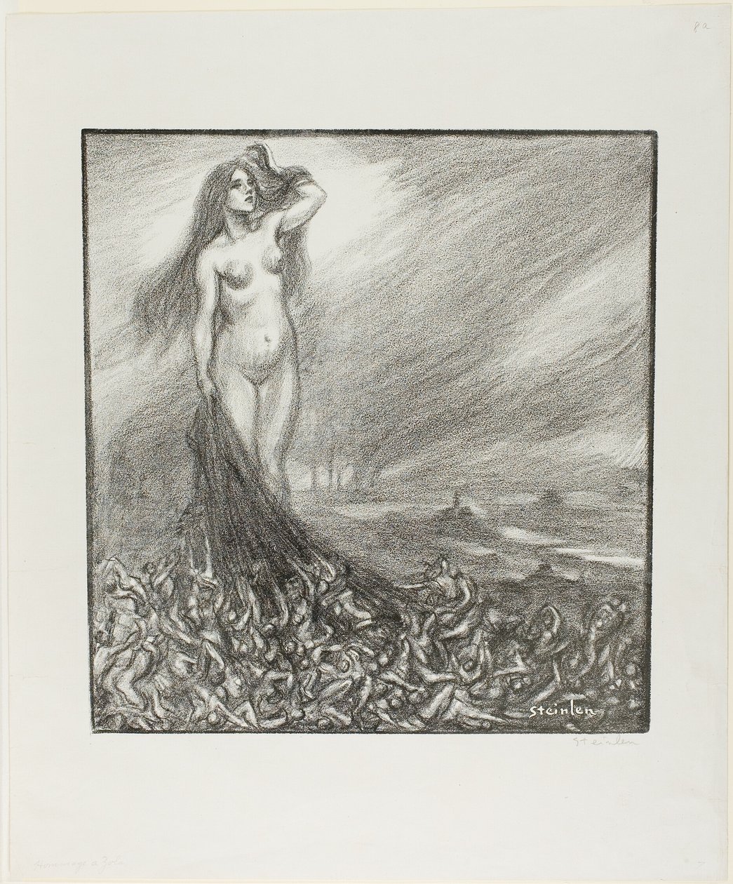Hommage aan Zola door Théophile Alexandre Pierre Steinlen