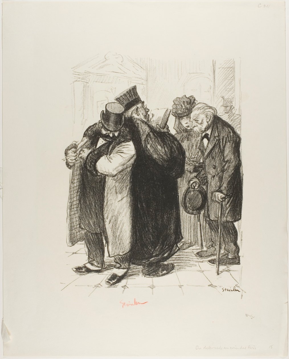 Men rooft aan de kant van de wet door Théophile Alexandre Pierre Steinlen