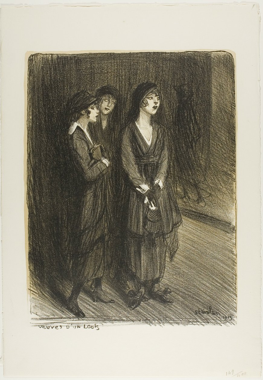 Weduwen van een Louis, plaat zeven uit Actualités door Théophile Alexandre Pierre Steinlen