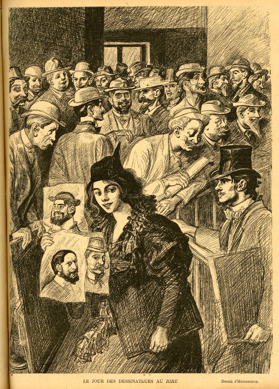 Illustratie van Heidbrinck (1852-1914) in Le Rire door Théophile Alexandre Steinlen