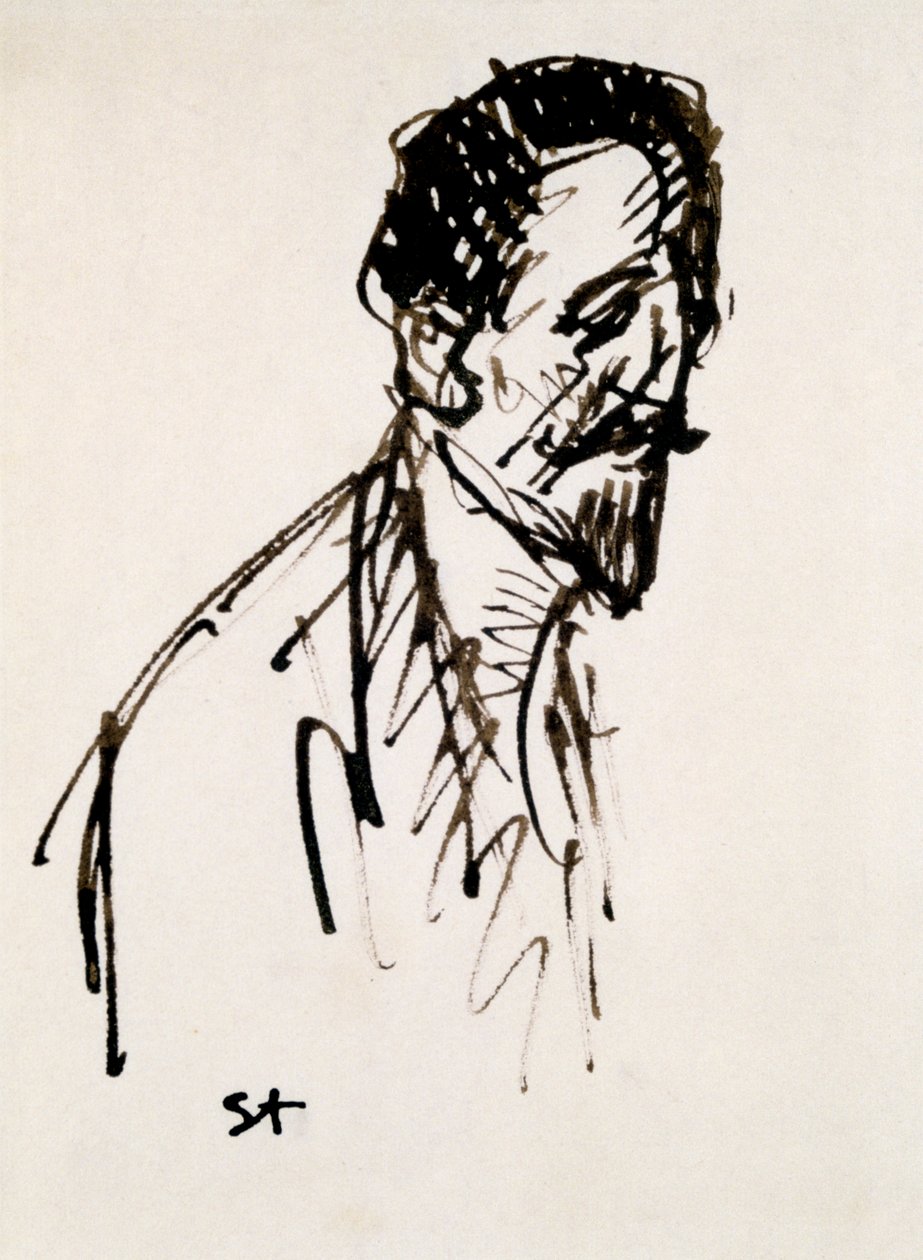 Portret van Jehan Rictus, 20e eeuw door Théophile Alexandre Steinlen