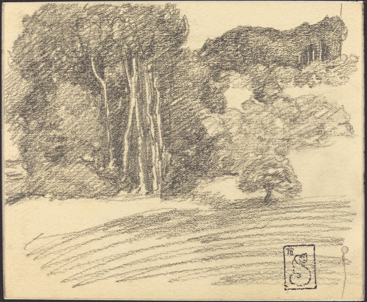 Het Bos bij Courdemanche door Théophile Alexandre Steinlen
