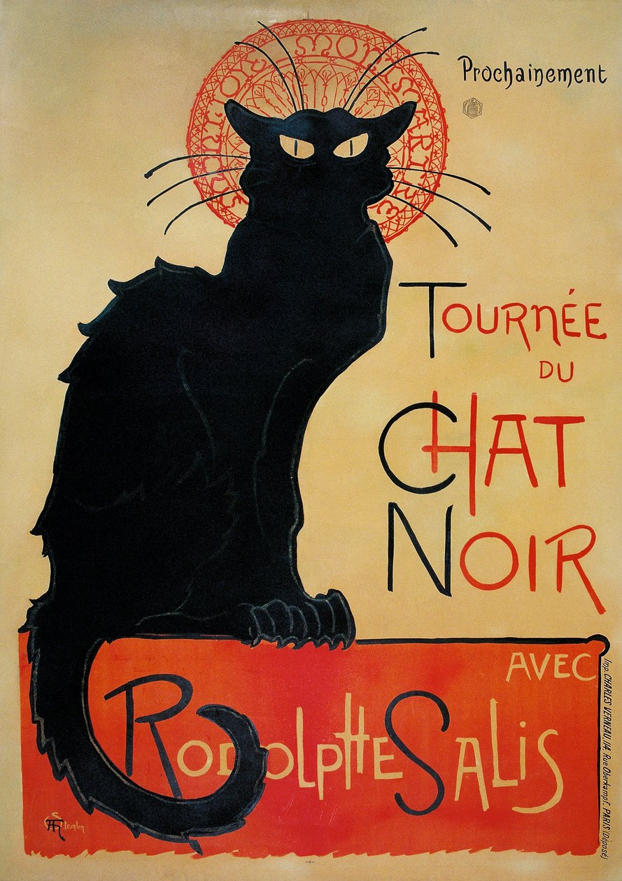 Tournee van de Zwarte Kat door Théophile Alexandre Steinlen