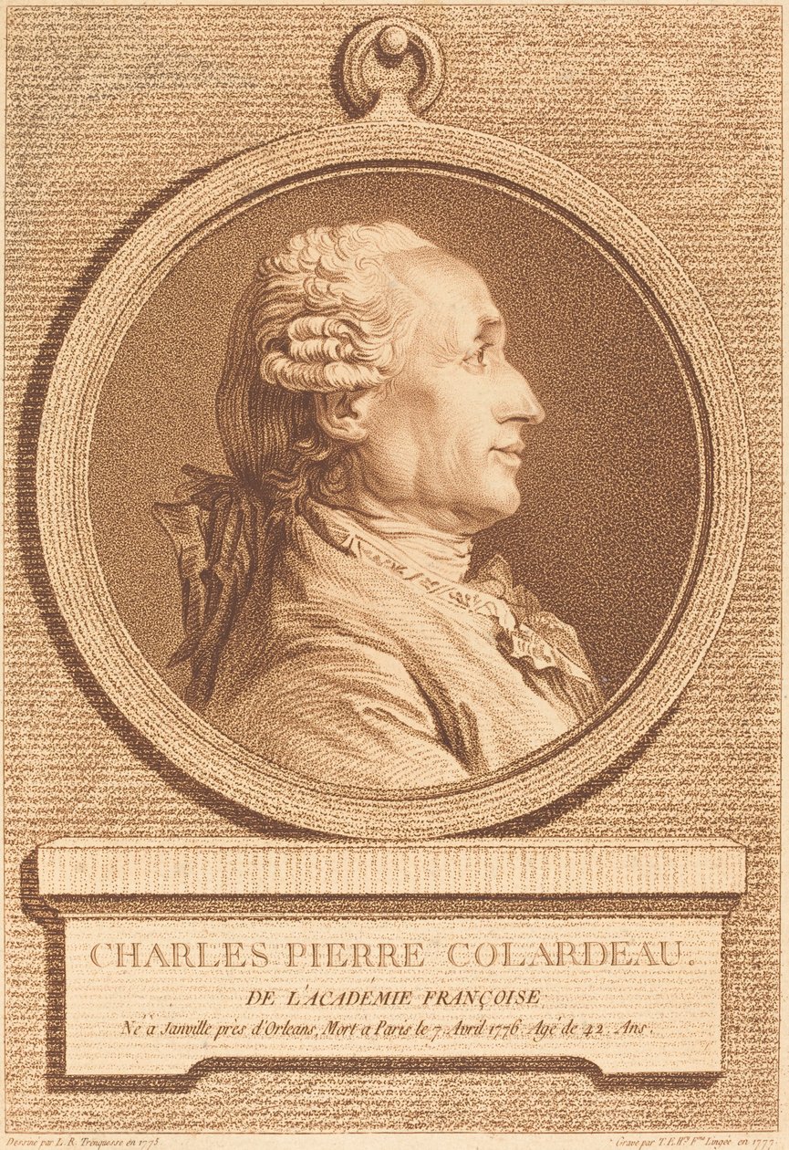 Charles Pierre Colardeau door Thérèse Éléonore Lingée after Louis Rolland Trinquesse