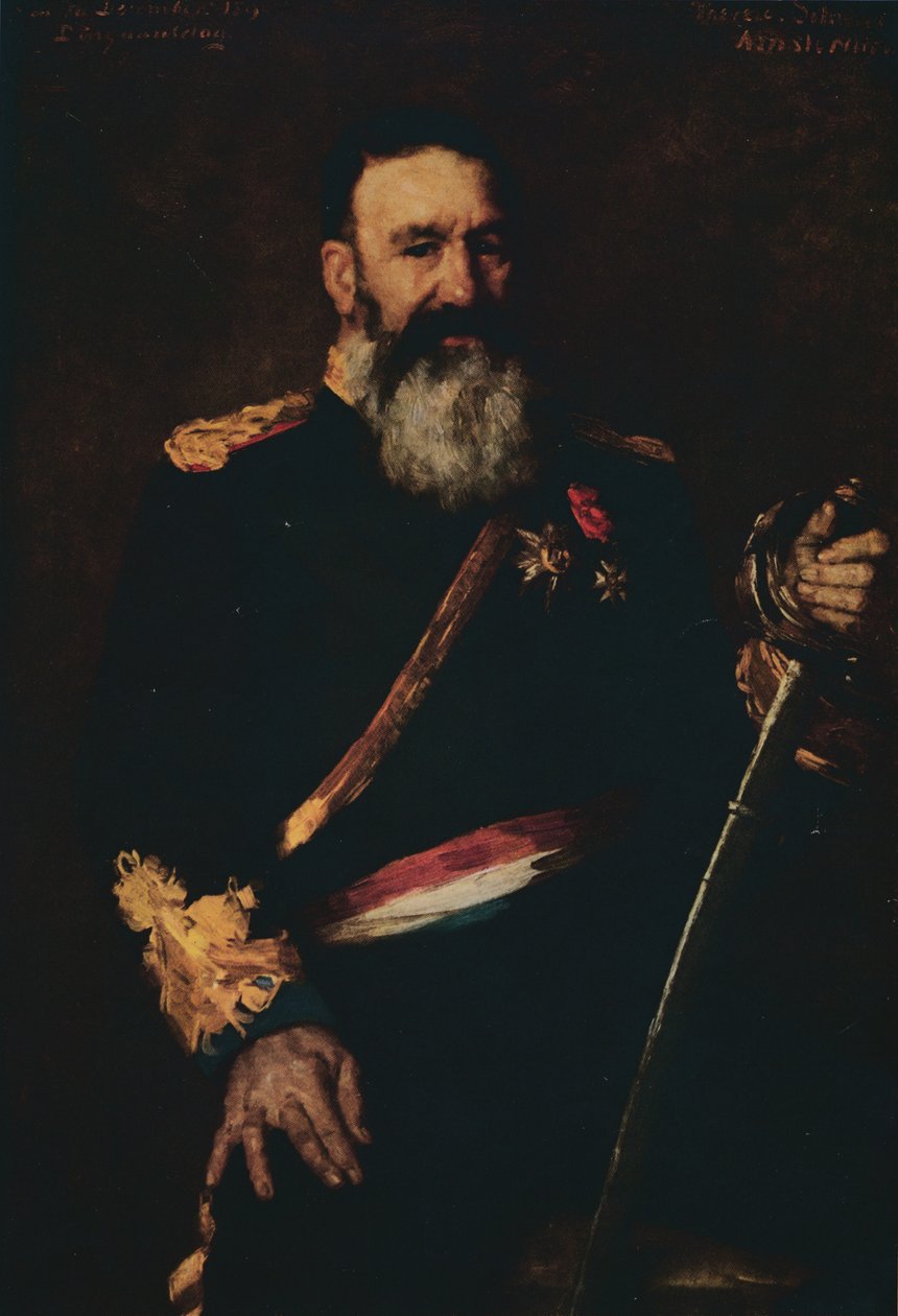 Generaal Piet Joubert, opperbevelhebber van de Nederlandse Zuid-Afrikaanse Republiek, 1890 door Thérèse Schwartze