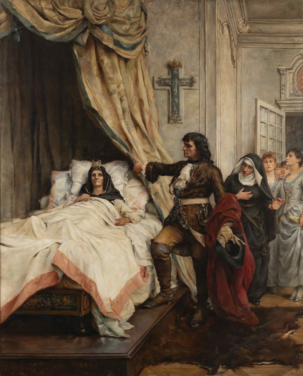 Peter de Grote bezoekt Madame de Maintenon in 1717, eind 19e eeuw door Thérèse de Champ Renaud