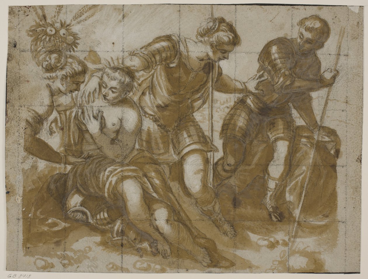 Minerva, Mars en Venus naar Jacopo Tintoretto