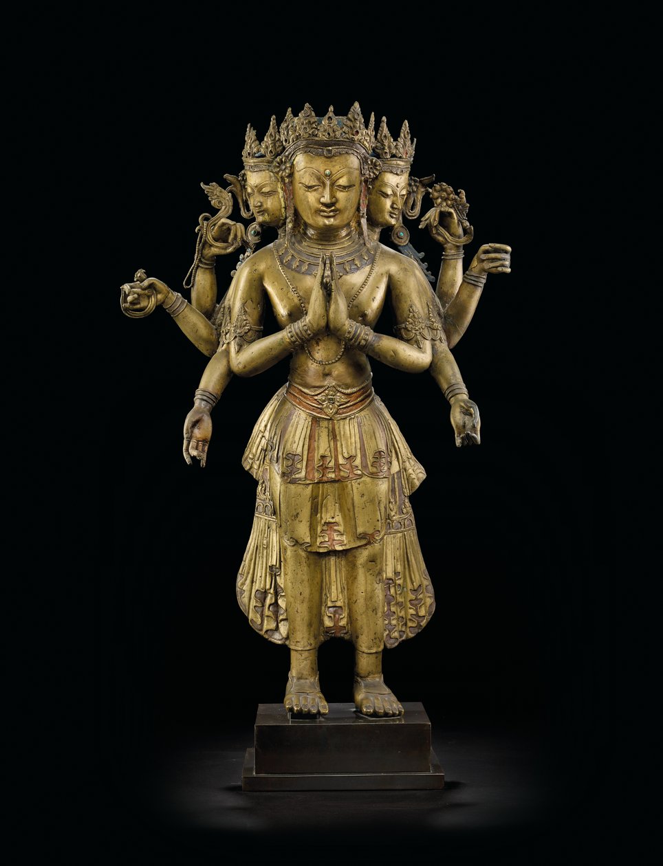 Ekadashalokeshvara standbeeld door Tibetan School