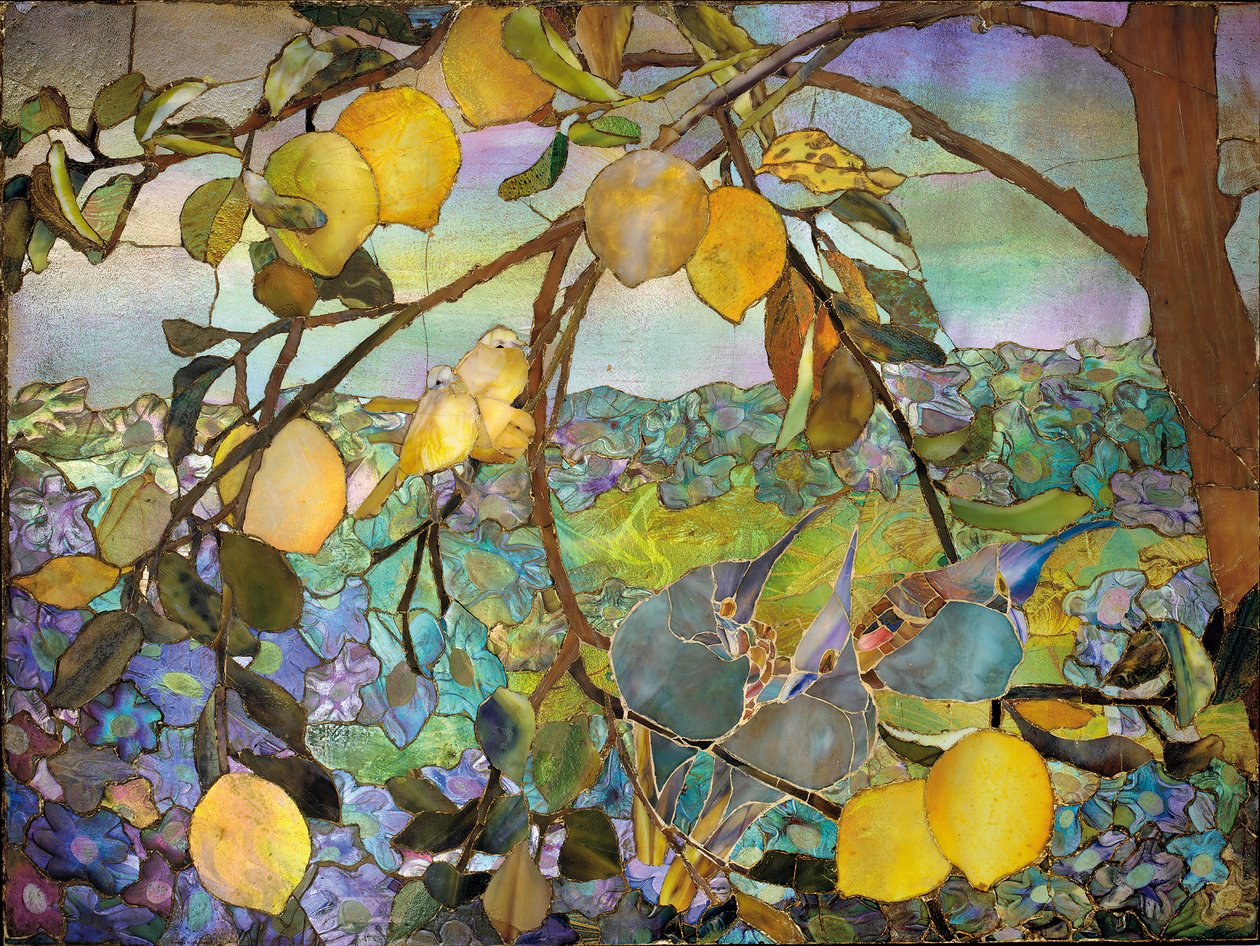 Favrile Mozaïekpaneel, ca. 1910 door Tiffany Studios