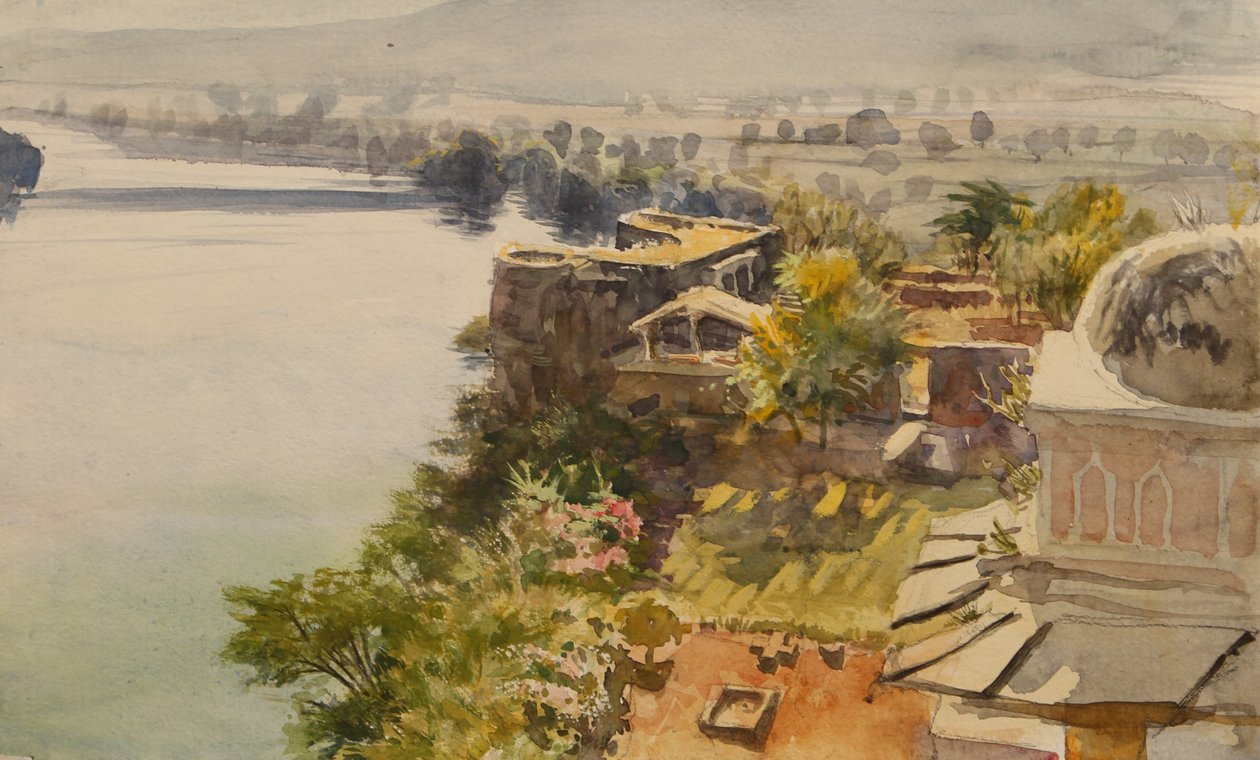 Rivier bij Bhainsrorgarh door Tim Scott Bolton