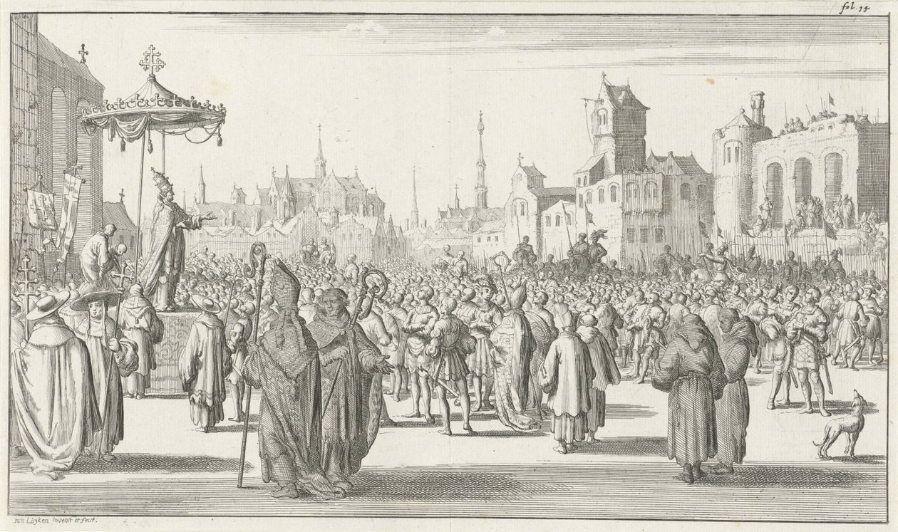 Paus Urbanus II predikt de Eerste Kruistocht door Timotheus Ten Hoorn