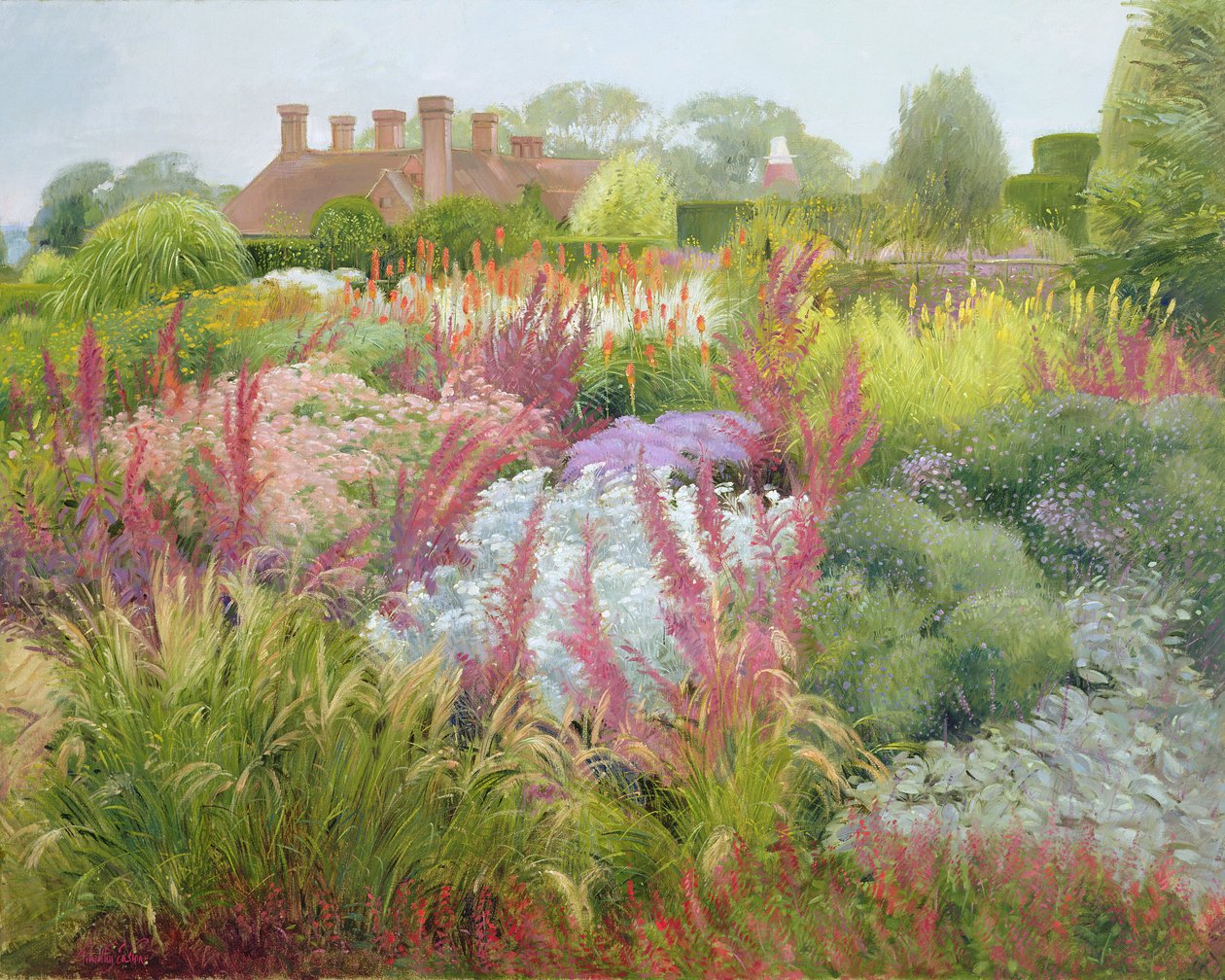 Spires van Kniphofia en Great Dixter door Timothy Easton