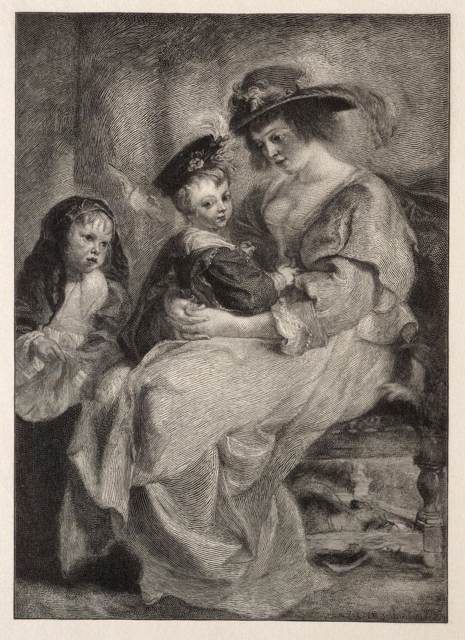 Helen Fourment en haar kinderen, 1894 door Timothy Cole