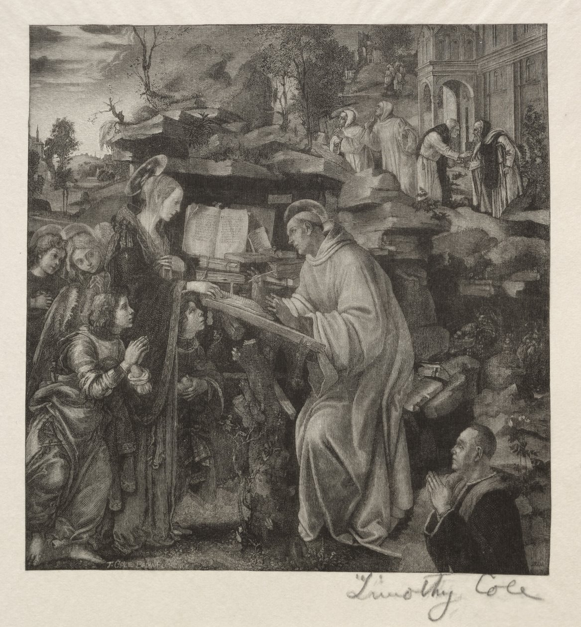 Oude Italiaanse Meesters: Madonna Verschijnt aan St. Bernardus, 1888-1892 door Timothy Cole