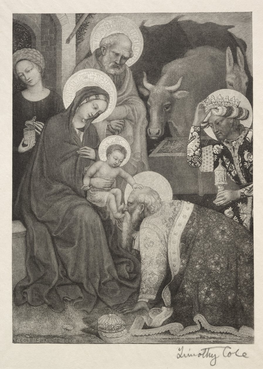 Oude Italiaanse Meesters: De Aanbidding der Wijzen, 1887 door Timothy Cole