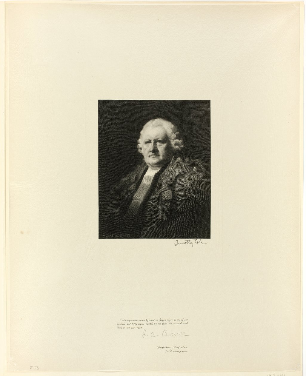 Portret van Lord Newton, uit Oude Engelse Meesters door Timothy Cole
