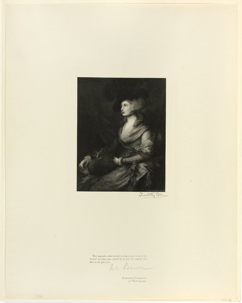 Portret van mevrouw Siddons, uit Oude Engelse Meesters door Timothy Cole