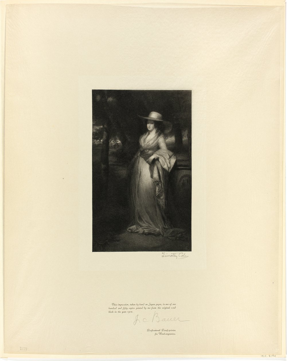 Portret van een Dame, van Oude Engelse Meesters door Timothy Cole