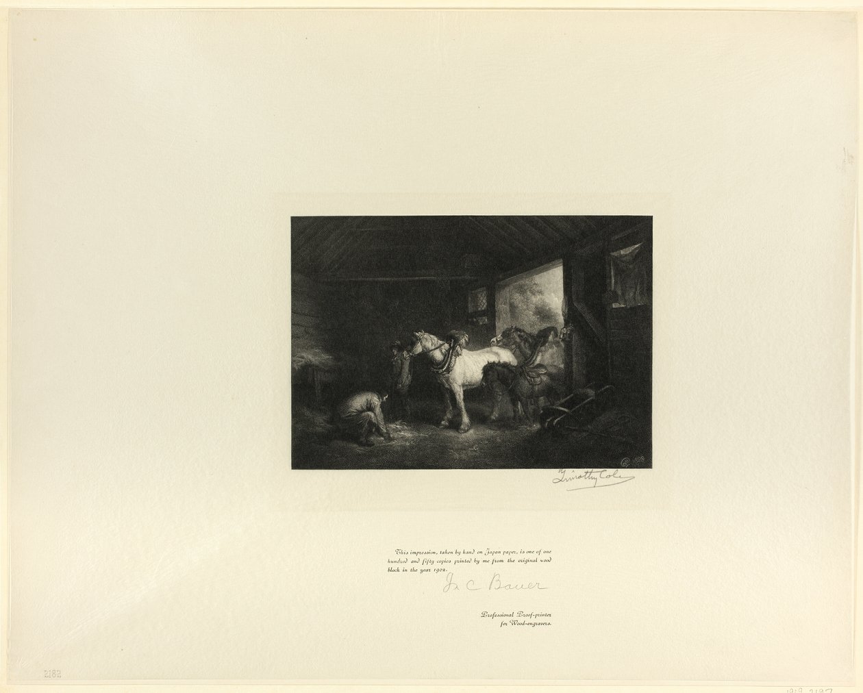 Stalinterieur, uit Old English Masters door Timothy Cole