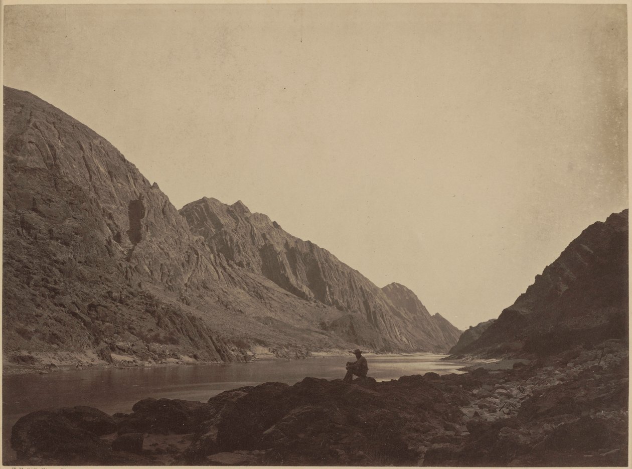 Iceberg Canyon, Colorado River, bovenaanzicht,1871 (foto) door Timothy O