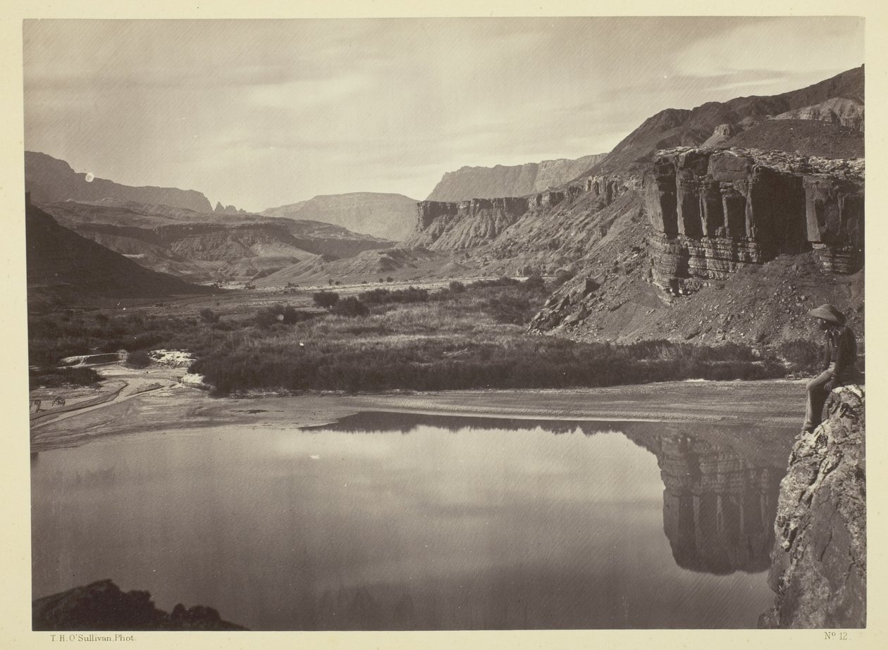 Uitzicht over de Colorado rivier naar de monding van Paria Creek door Timothy O