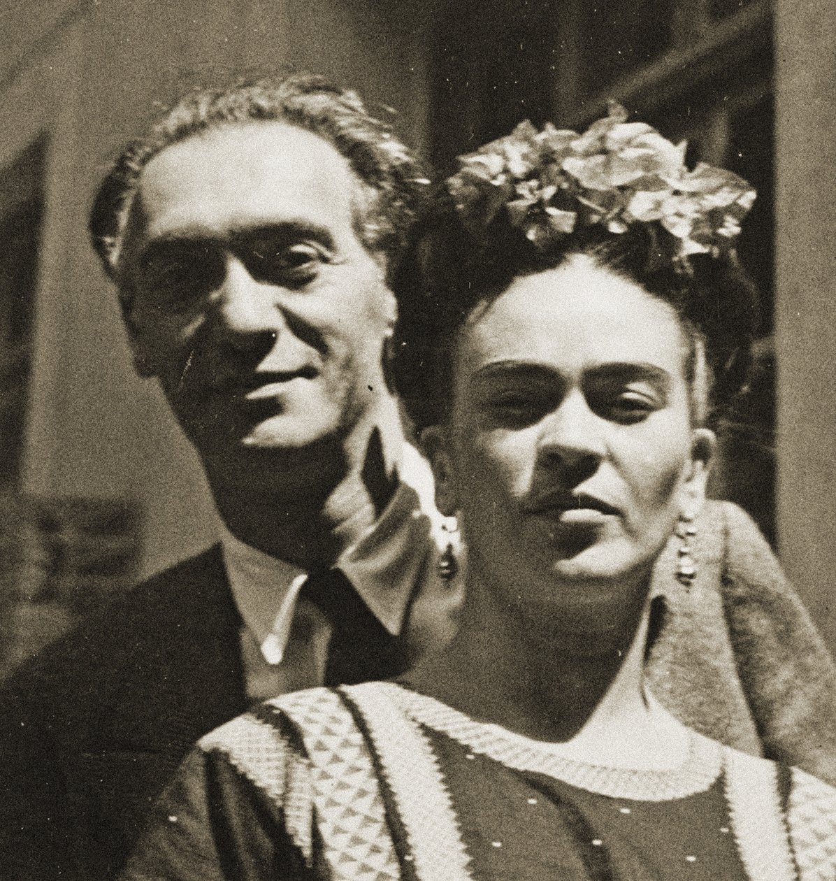 Portret van Nickolas Muray en Frida Kahlo, New York door Tina Modotti