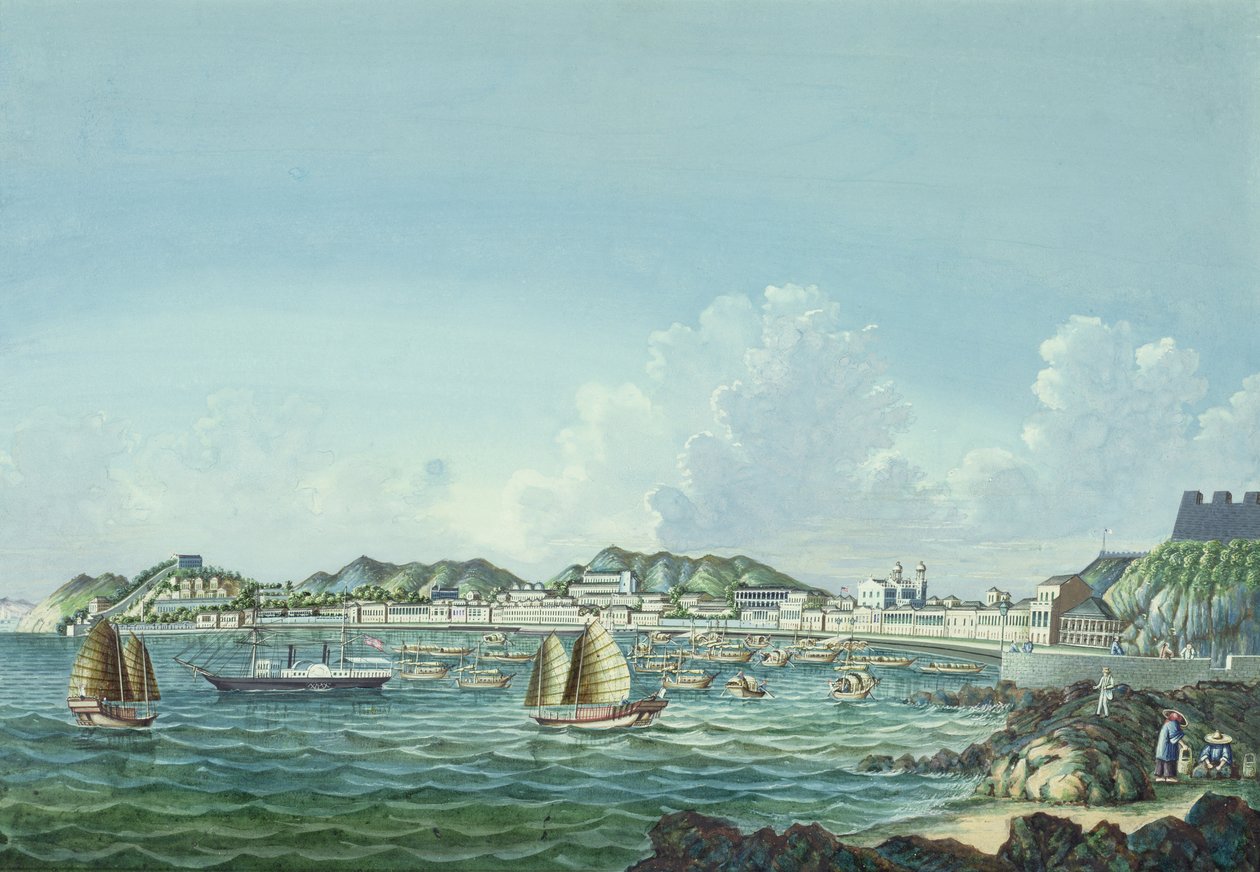 Uitzicht op Macao, c.1860 door Tinqua