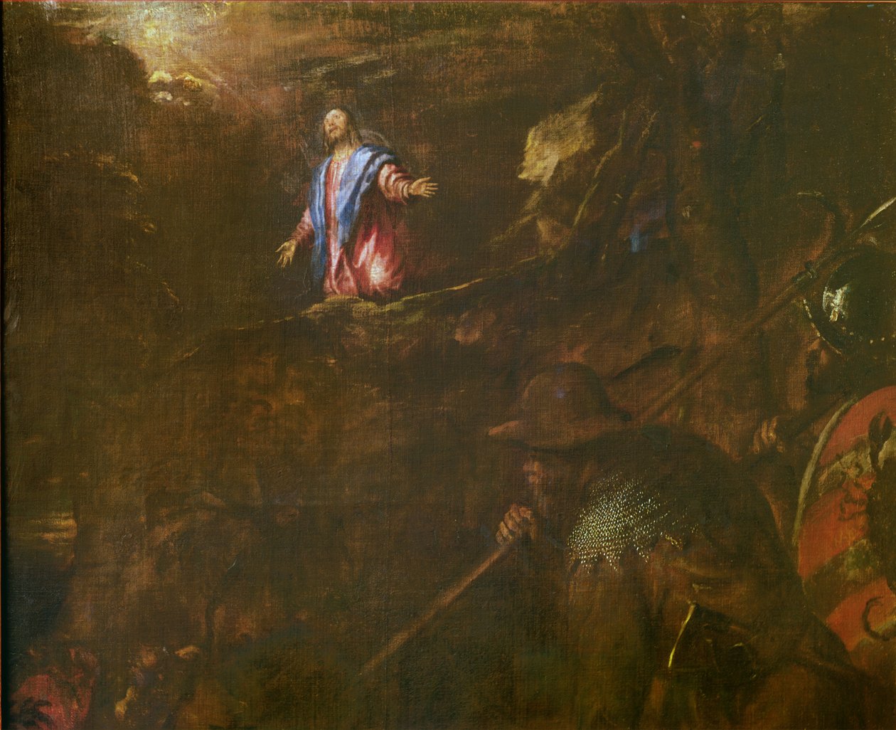 Christus in de Hof van Olijven (detail), 1562 door Tiziano Vecelli