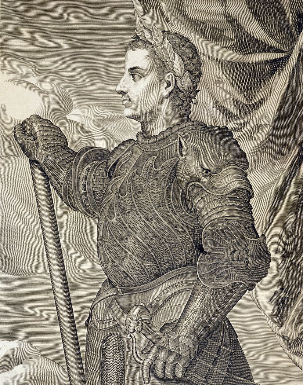 D. Claudius Caesar Keizer van Rome van 41 - 54 AD gegraveerd door Aegidius Sadeler door Tiziano Vecelli