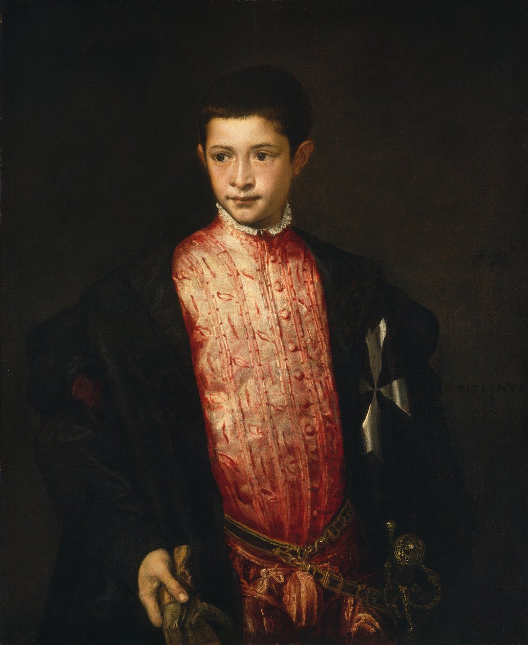 Portret van Ranuccio Farnese door Tiziano Vecelli