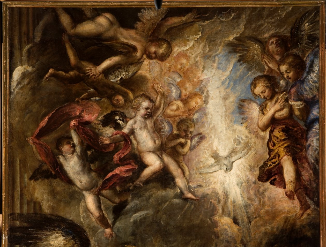 De Annunciatie (detail) door Tiziano Vecelli