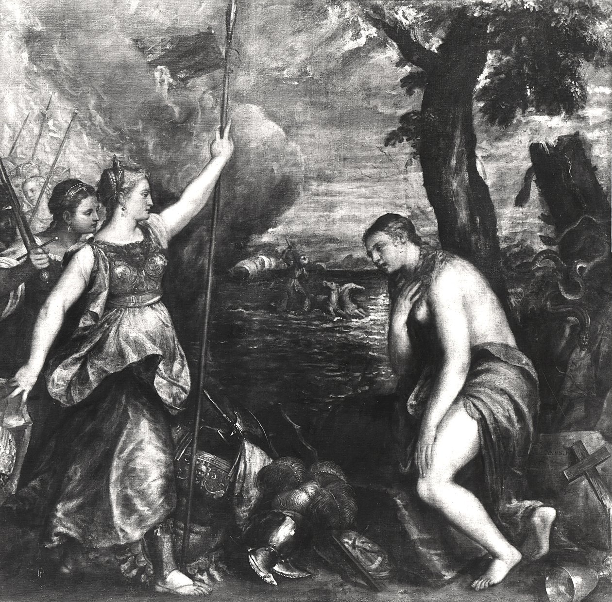 Religie geholpen door Spanje, 1572-75 door Tiziano Vecelli