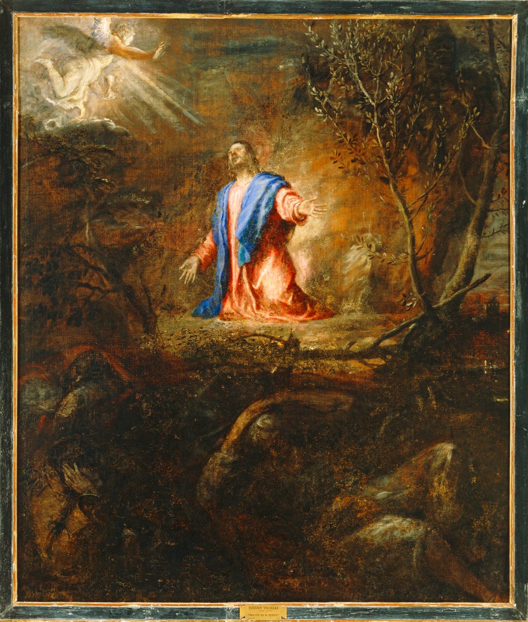 Christus bidt in de olijfgaard. 10014718 ... door Titian (c.1488 1576)