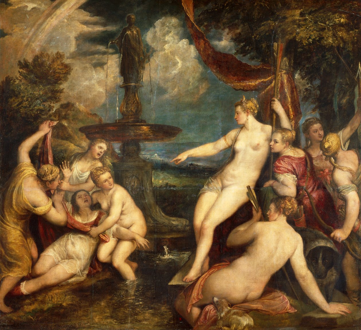 Diana en Callisto door Titian (c.1488 1576)