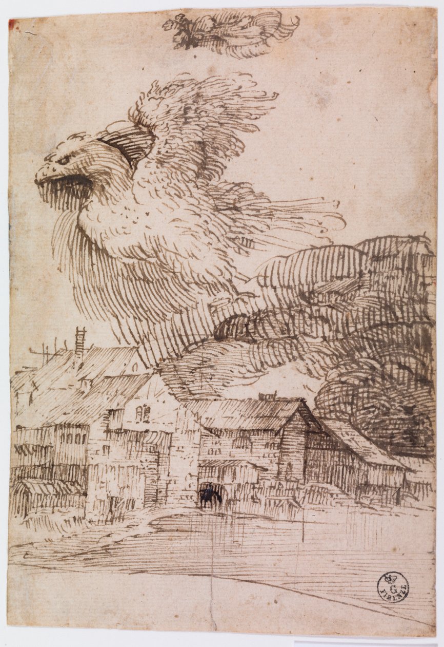 Huizen en een adelaar door Titian (c.1488 1576)