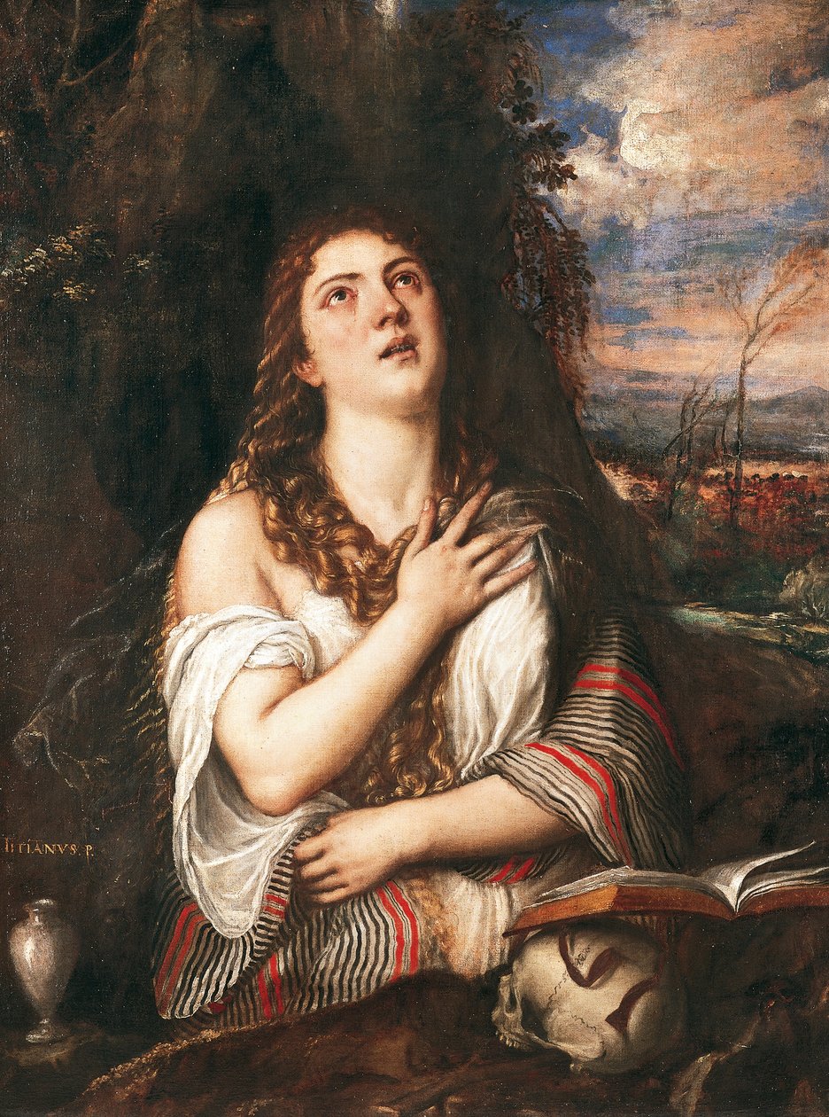 La Maddalena door Titian (c.1488 1576)