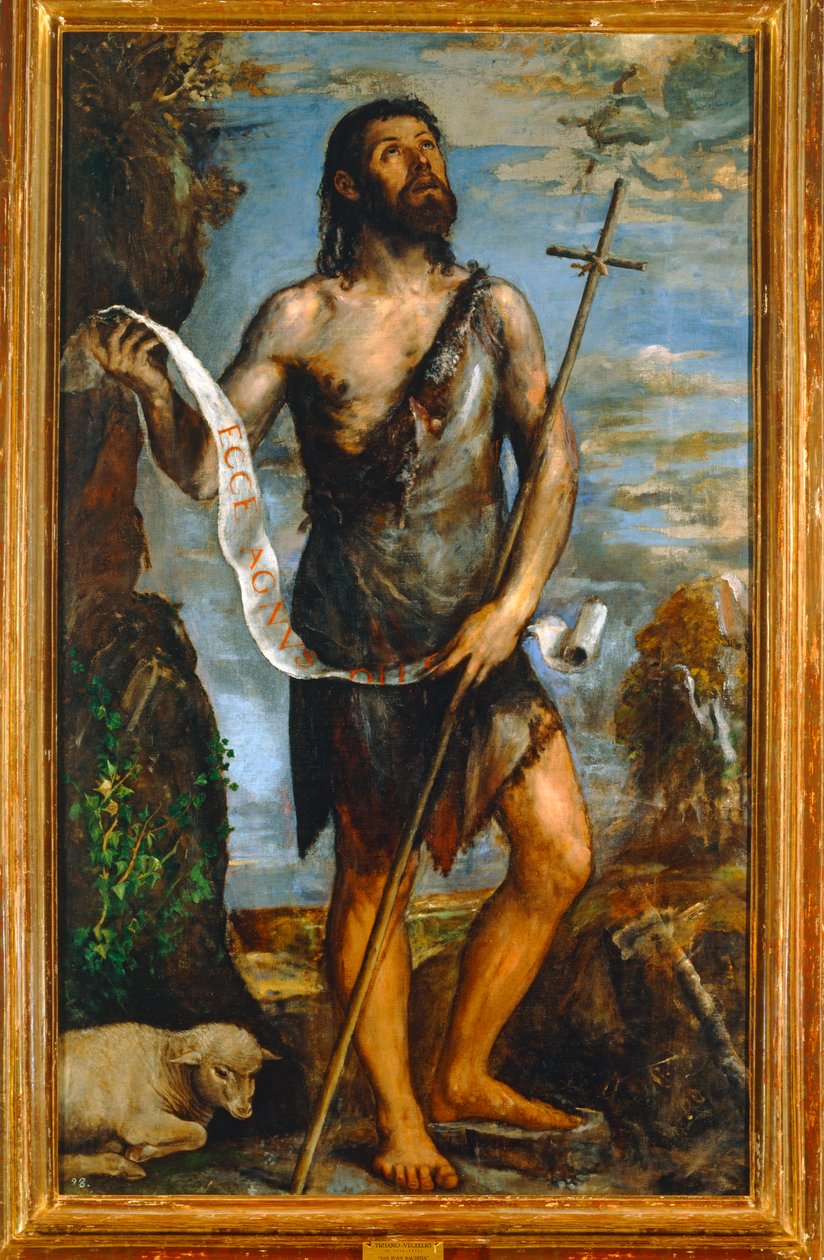 Johannes de Doper. 10014726 ... door Titian (c.1488 1576)