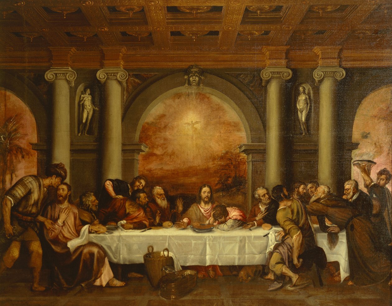 Schets voor Laatste Avondmaal door Titian (c.1488 1576)